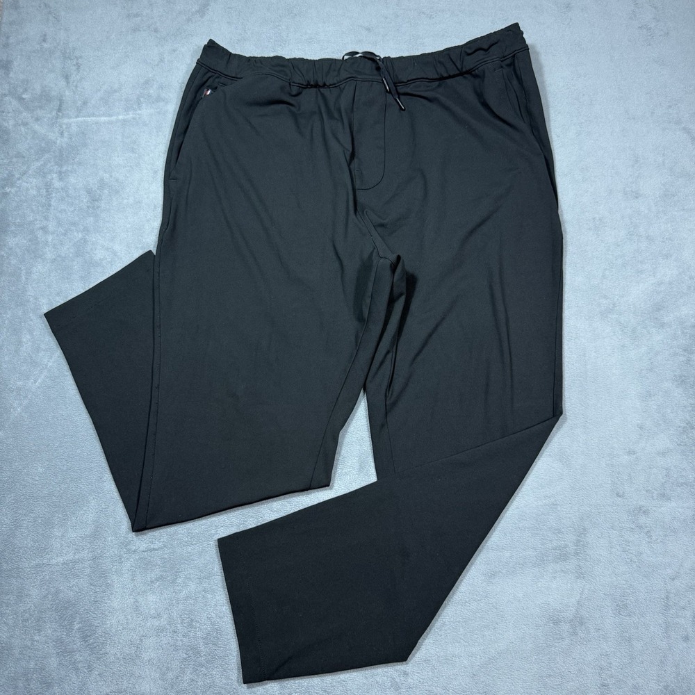 Four Laps Pants Mens XXL RE-UP Black Performance Stretch Taper Athletic Training